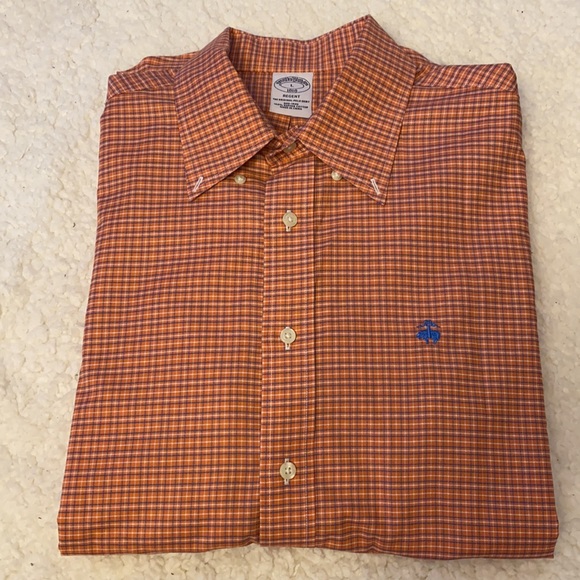 Brooks Brothers Orange button down - Picture 2 of 3